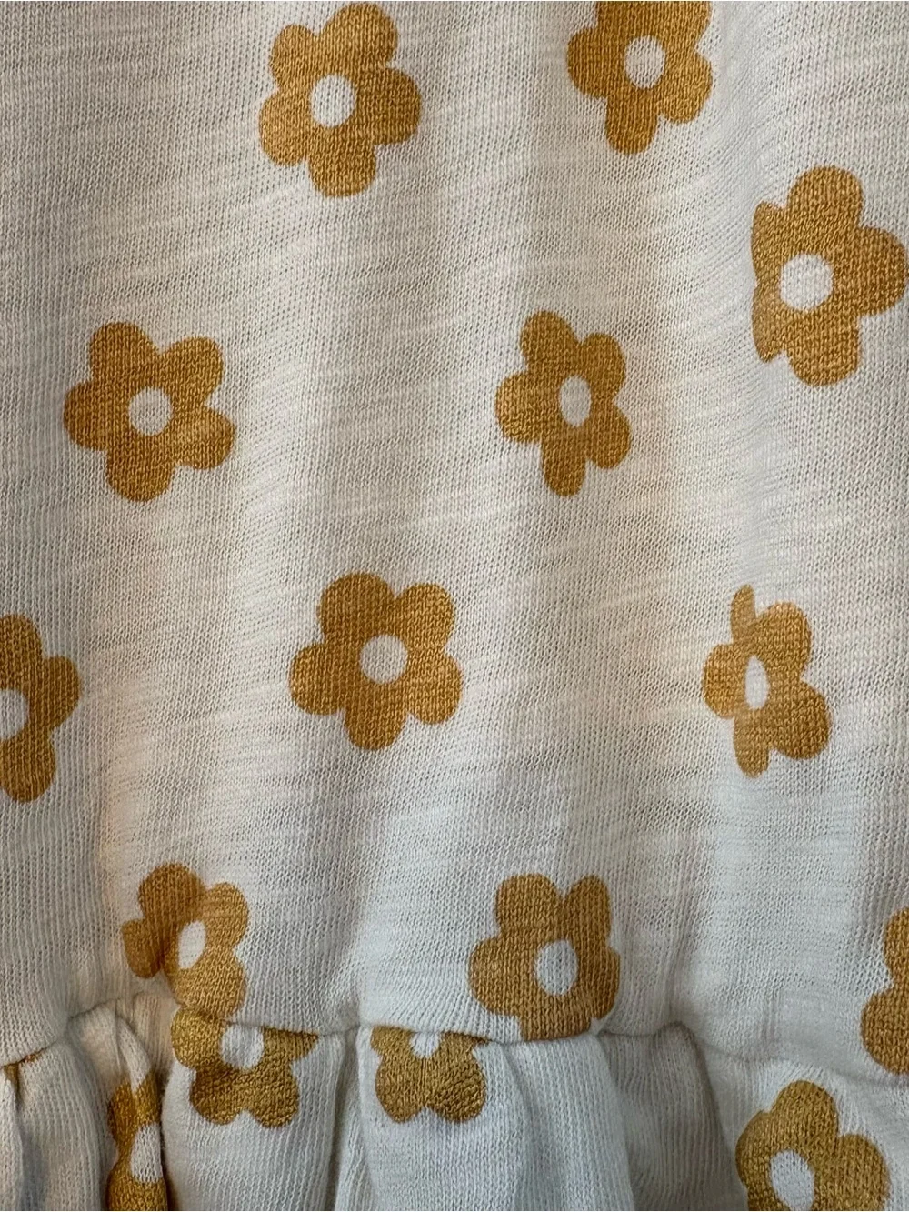 Crewcuts girls' flower printed dress with tiered skirt size small 6-7